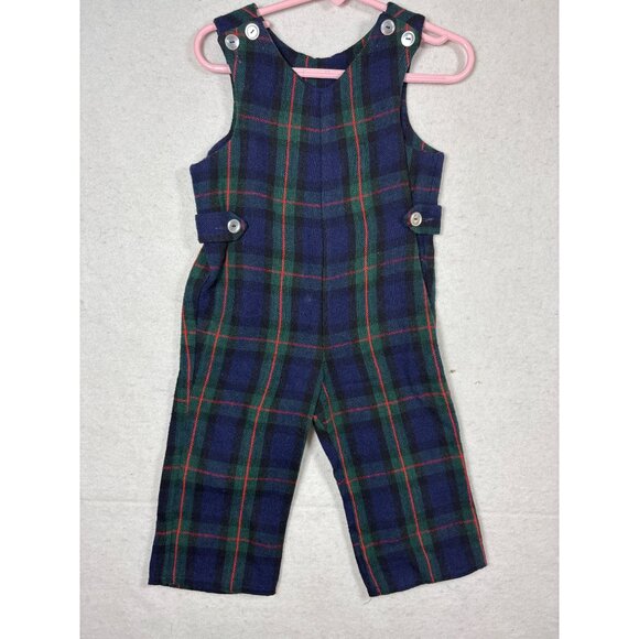 Vintage Imp Originals Plaid Kids Jumper Overalls - Picture 1 of 7
